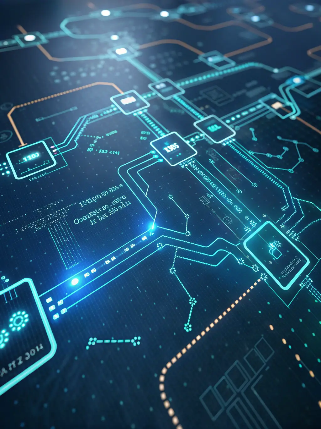 A congested network diagram with data packets colliding, illustrating network congestion issues.