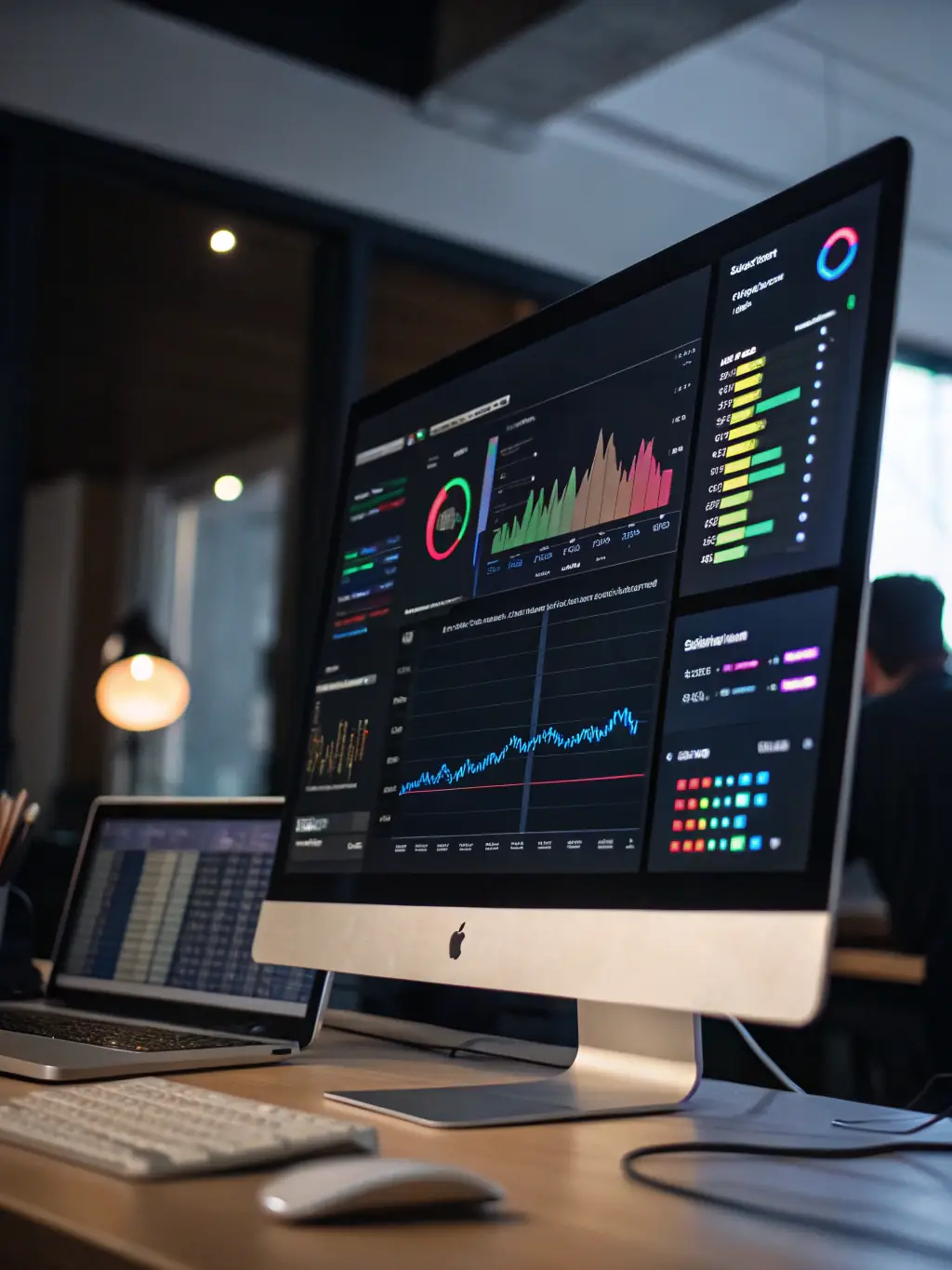 A dashboard displaying real-time network performance metrics, highlighting VoIP-specific data such as packet loss and latency.