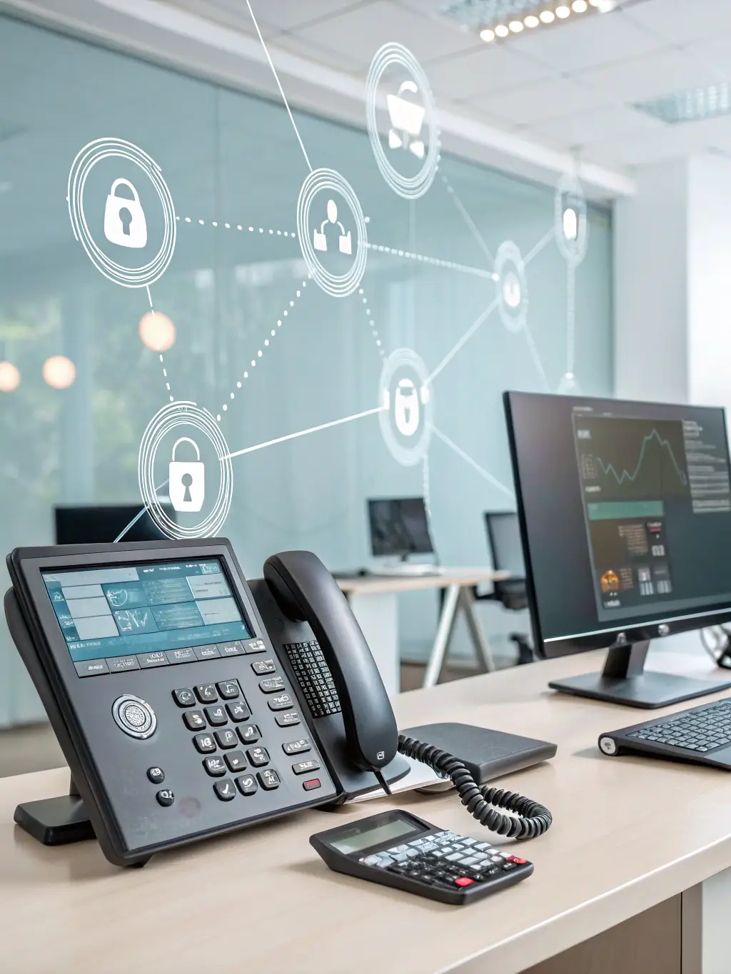 A complex network diagram with various VoIP components, highlighting the challenges of integrating different systems and technologies.