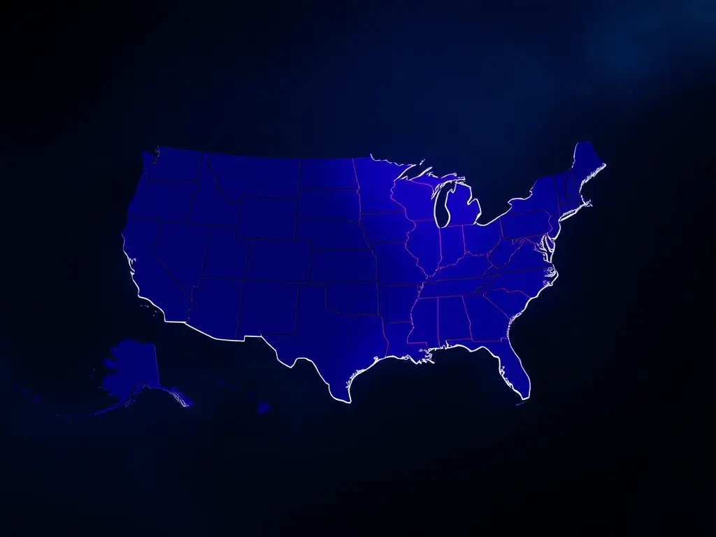 A map of the United States highlighting CloudVoIP.pro's nationwide coverage, emphasizing the company's ability to provide remote VoIP support to businesses across the country.