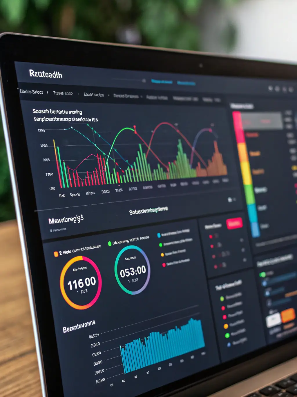 A bandwidth graph showing VoIP usage alongside other network applications, illustrating the need for sufficient bandwidth.