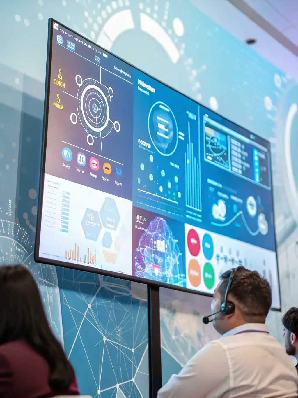 A visual representing improved customer service through features like call routing and analytics, demonstrating the enhanced support capabilities of Cloud VoIP.