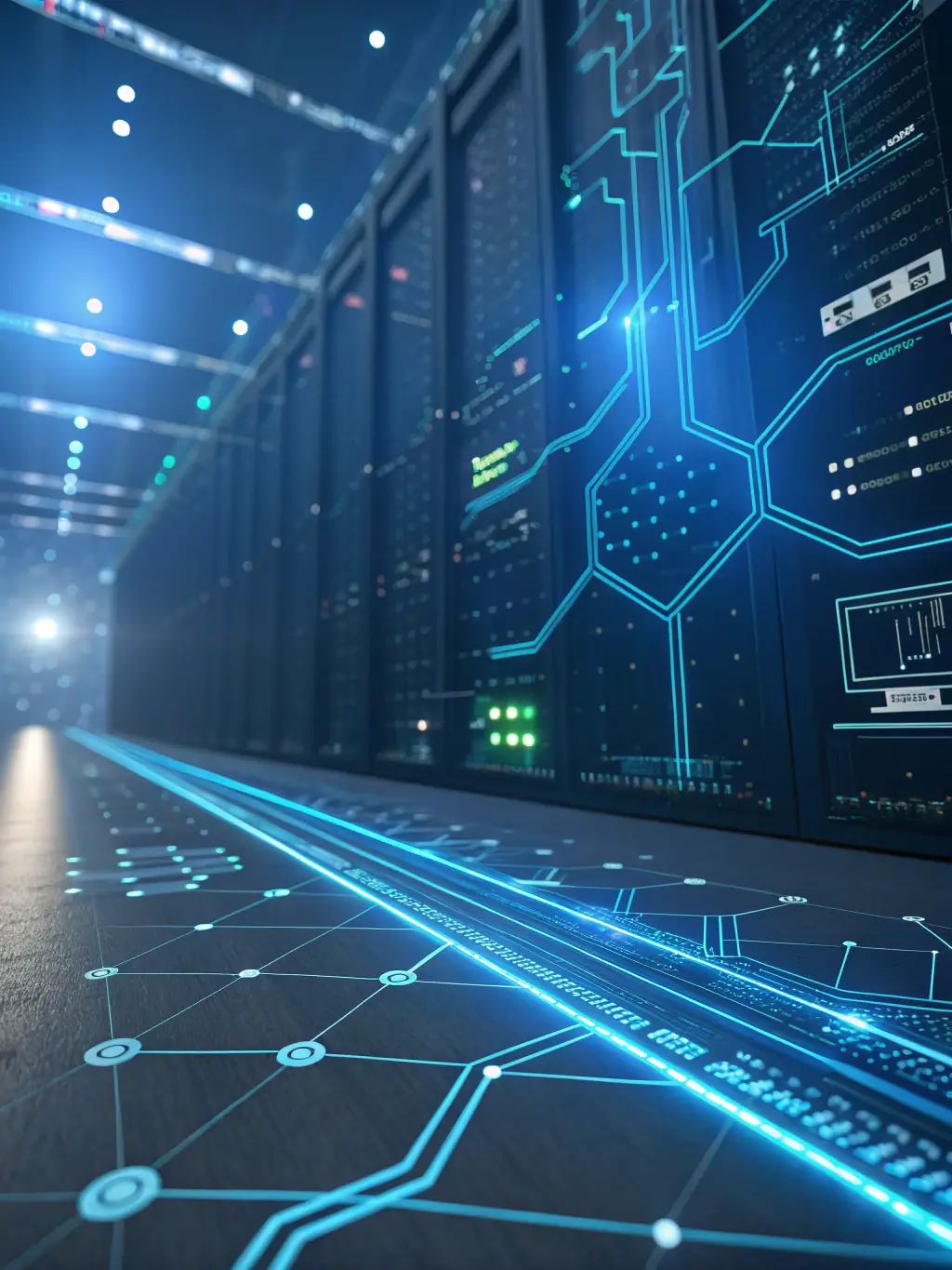 A visual representation of SIP trunking, showing data packets flowing securely between a business and a service provider.