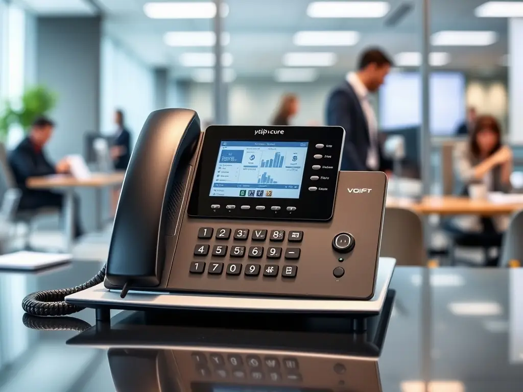 A visual representation of a VoIP phone failing to register with the server, indicated by a red 'connection error' symbol on the phone's screen.