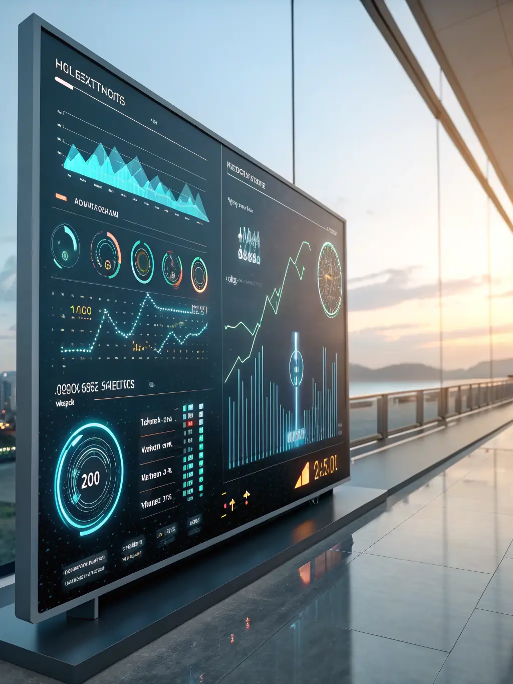 An AI interface displaying real-time network diagnostics and predictive analysis for VoIP systems. This image will be used to showcase the AI-enhanced services of CloudVoIP.pro.